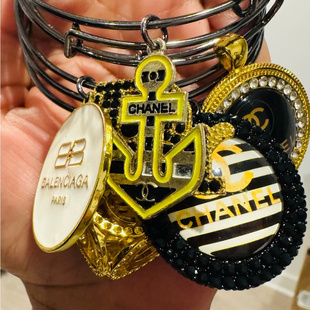 Chanel and Balenciaga Charm Bracelet